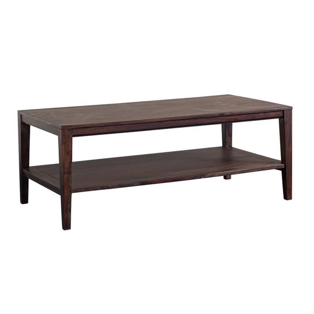 Solid Sheesham Wood Gray Coffee Table C312404