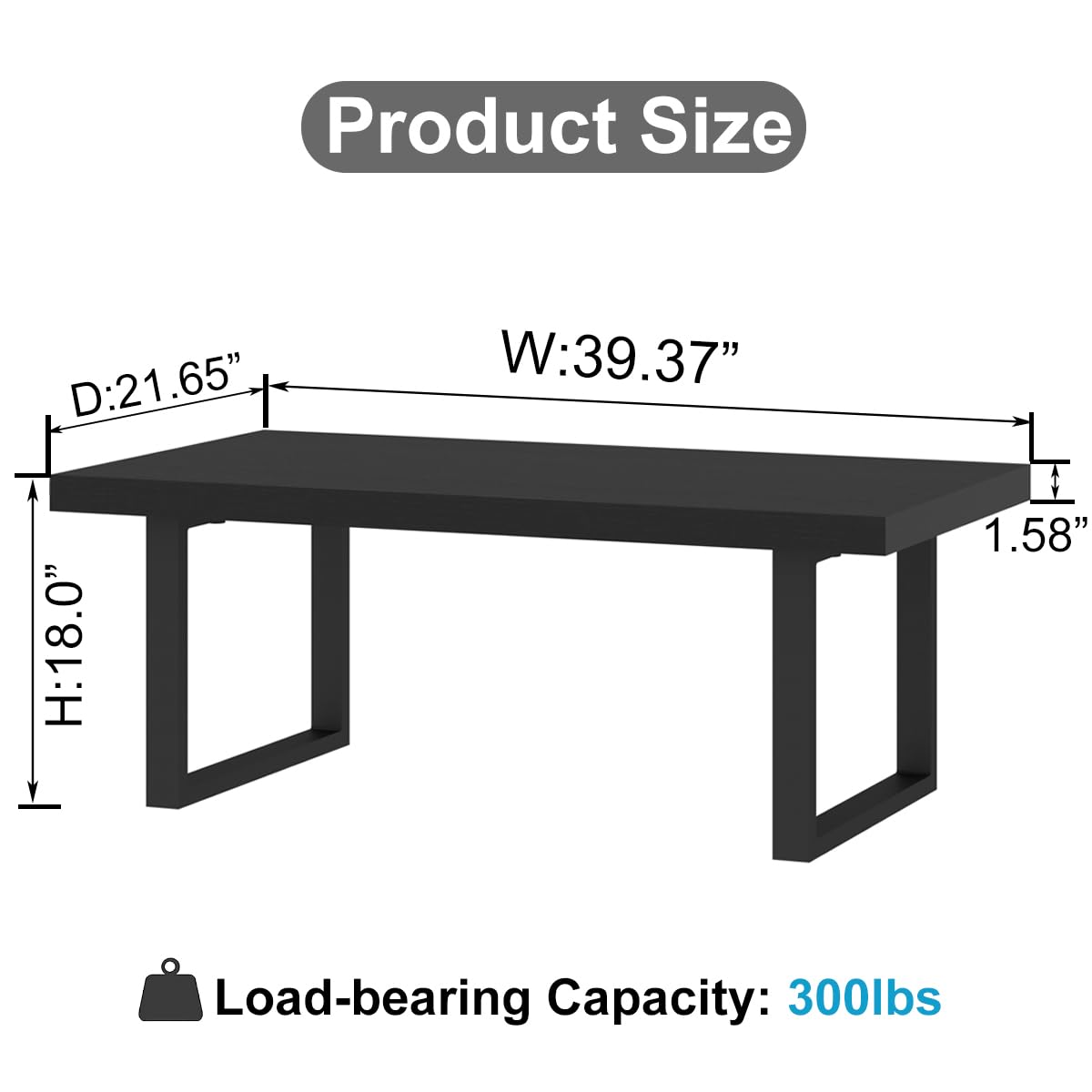 Black Wood Coffee Table A497