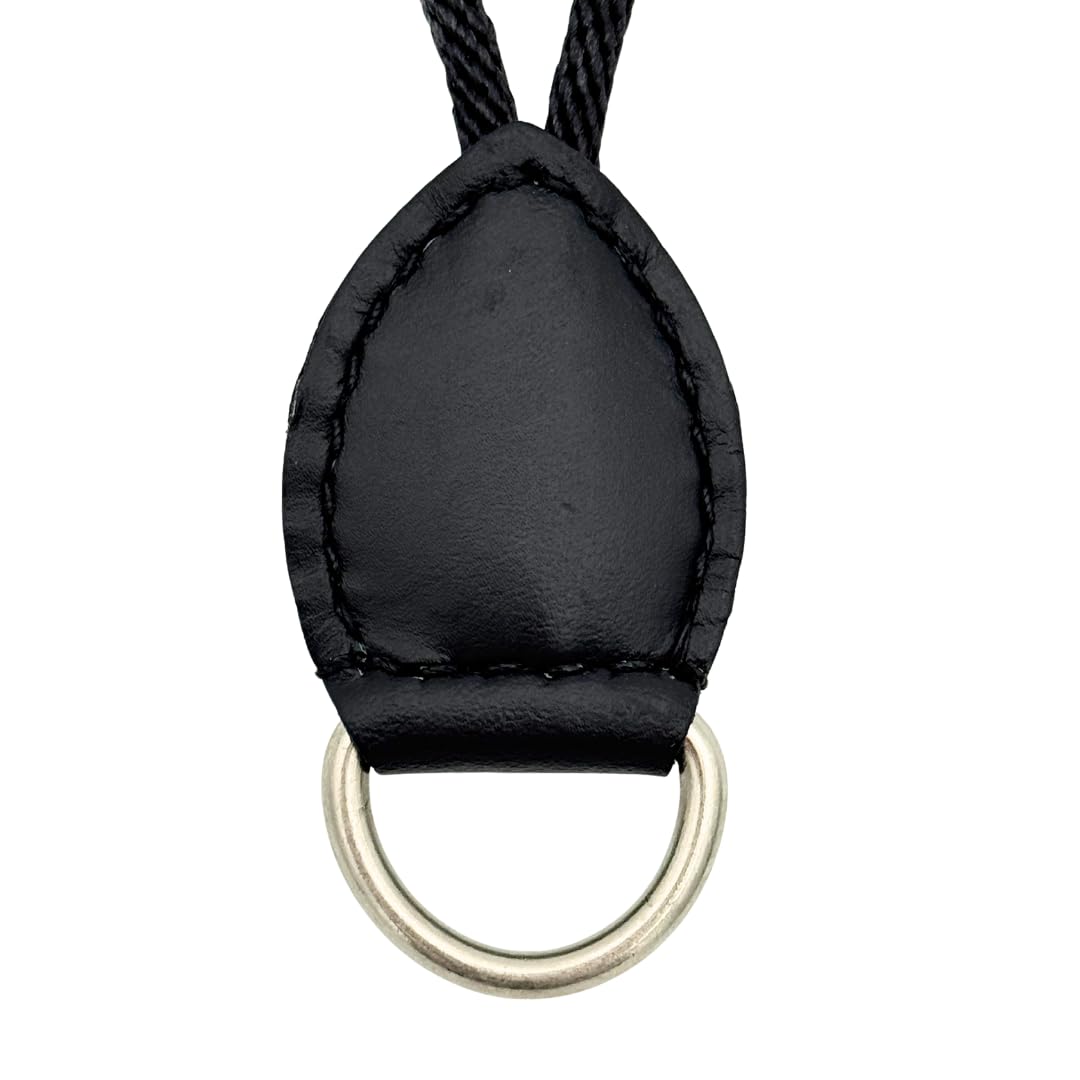 Black Leather Dee Ring Savers for Western Saddles D93231