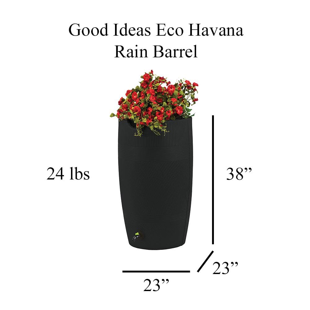 50 Gallon Rain Saver Black D161