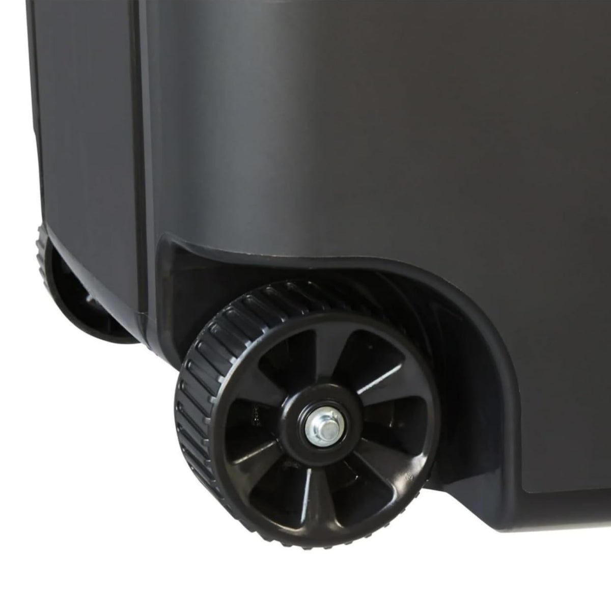 Black 45 Gallon Wheeled Heavy Duty Plastic Trash Can with Lid V9993