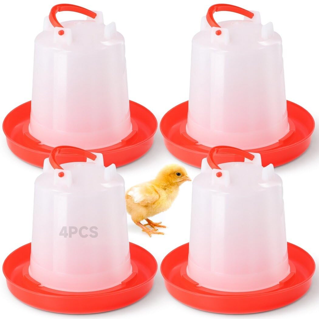4-Pack 1L Poultry Waterer with Handle G16639