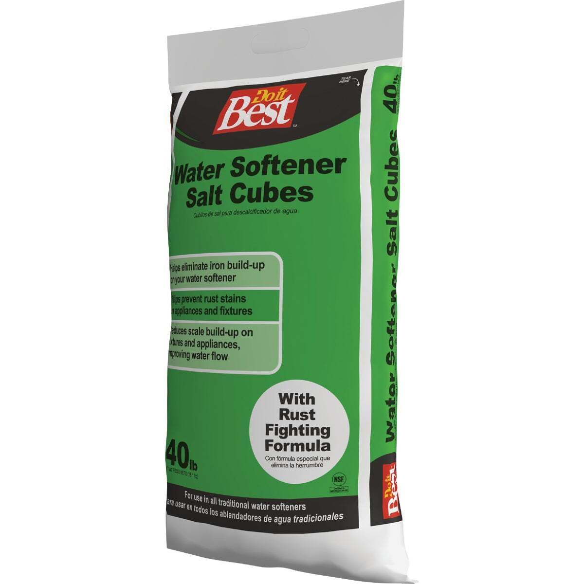 40 Lb. Water Softener Salt Cubes with Rust Remover X43444