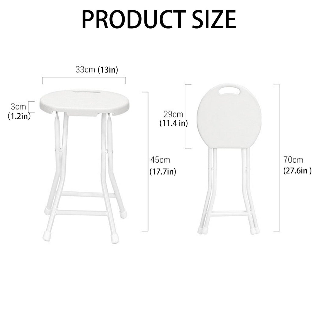 18 inch Portable Folding Plastic Stool with Steel Frame A2388