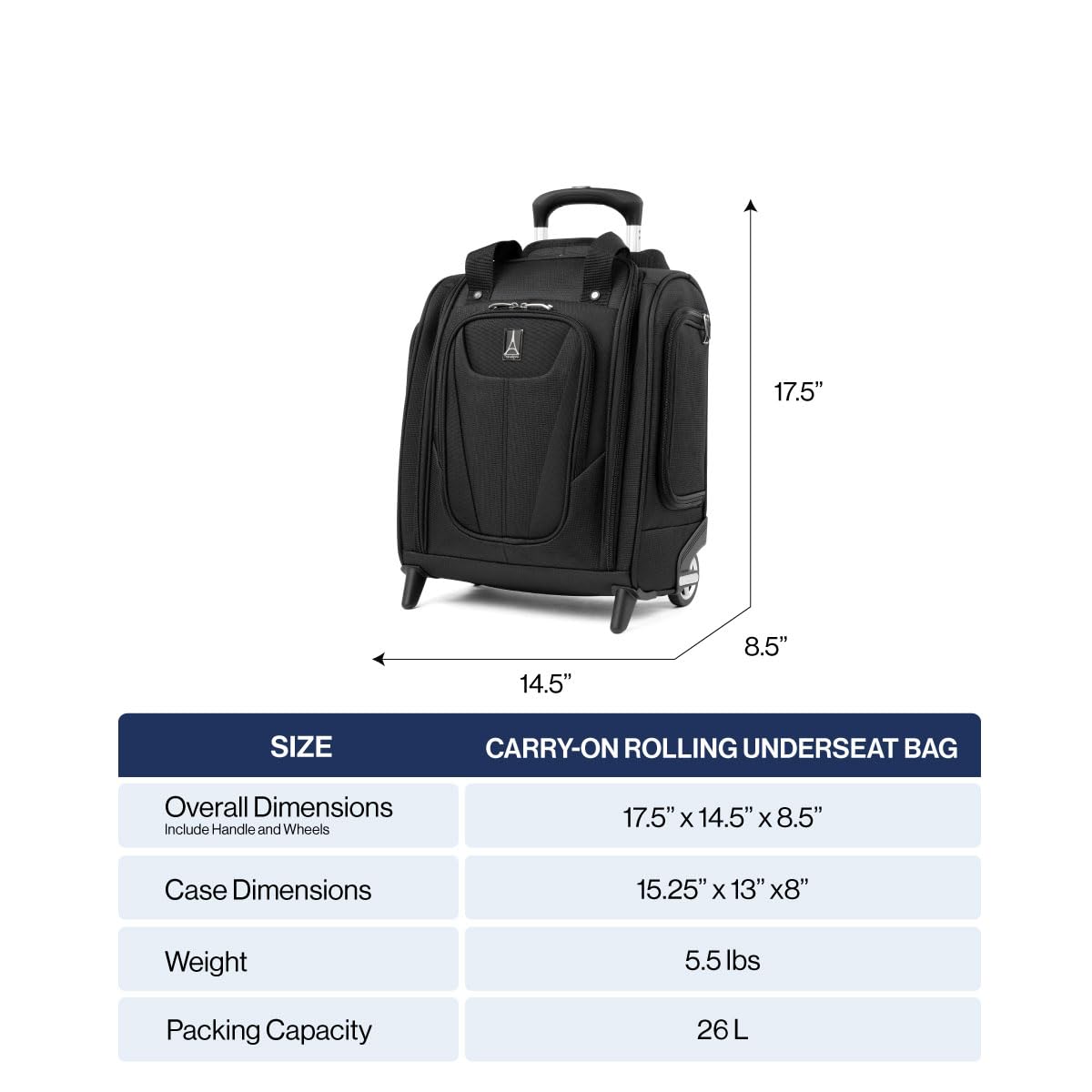 Black Softside Carry-On Underseat B86901