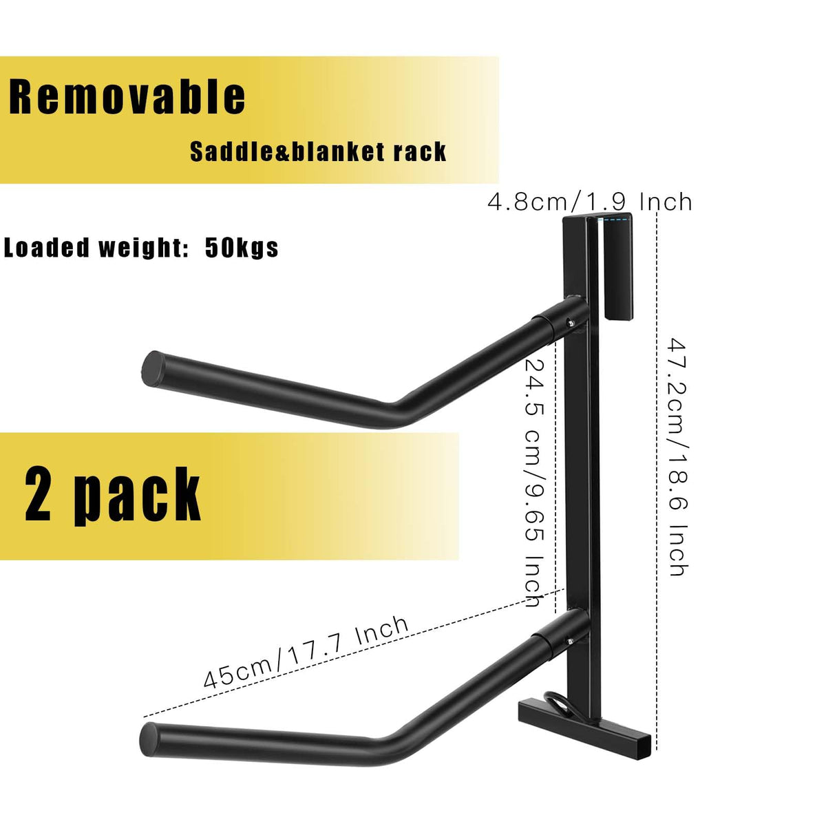 2 Pack Heavy Duty Portable Saddle Rack P446