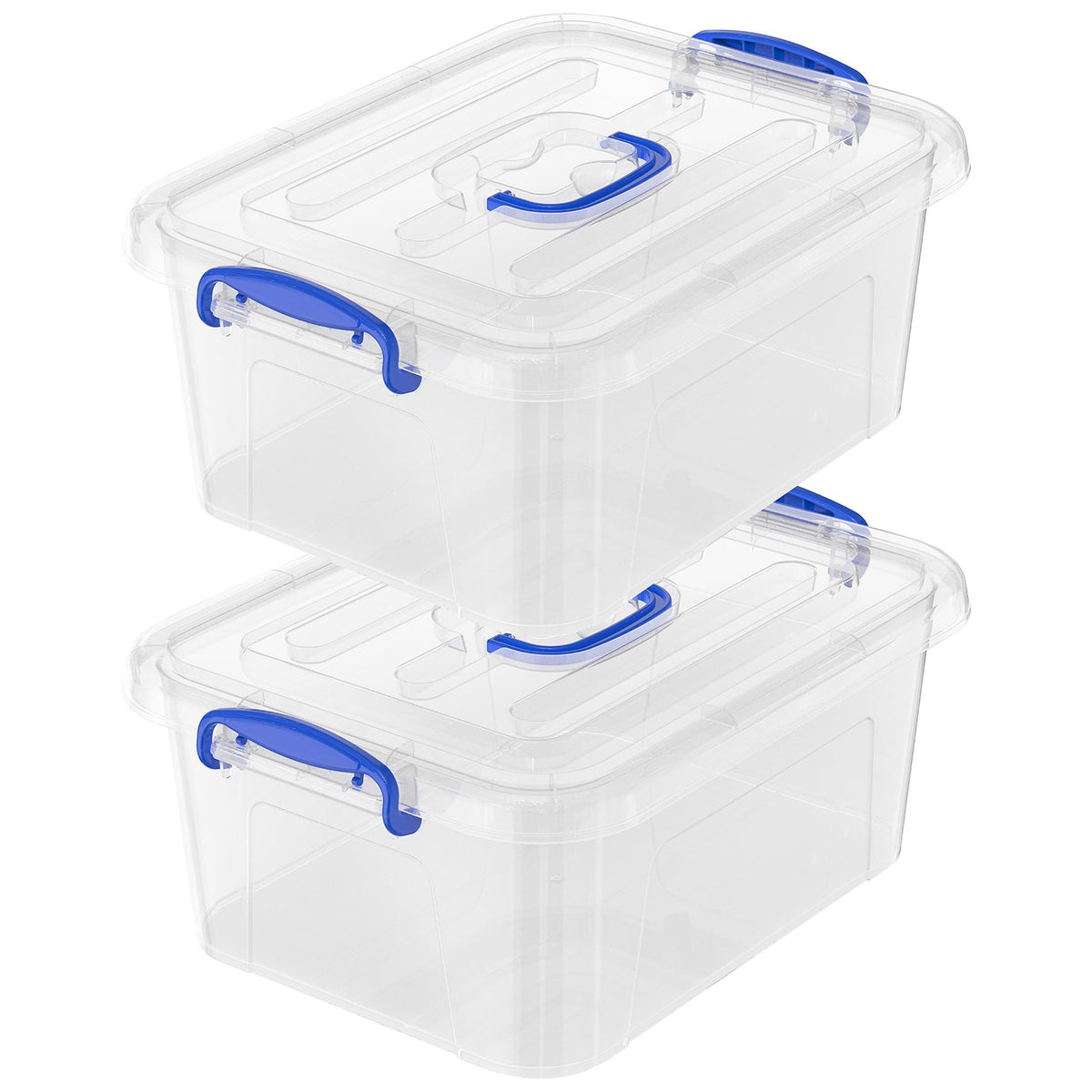Clear 9 Quart Storage Bins with Lids 2 Pack I12389