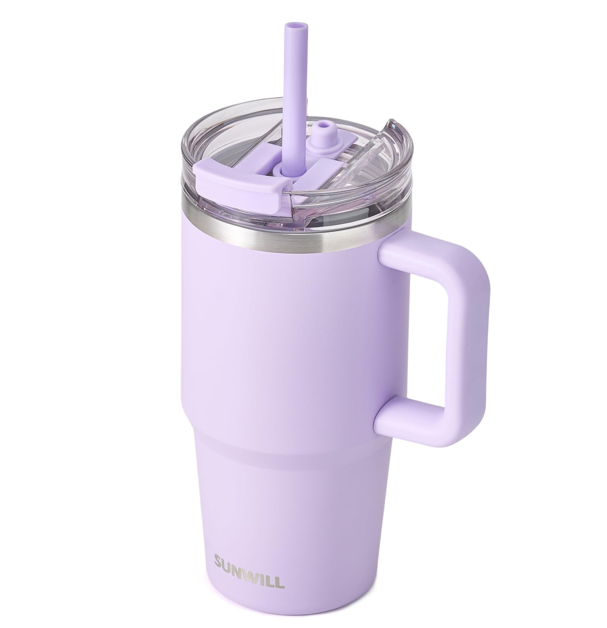 20 oz Insulated Stainless Steel Tumbler with Handle and Straw V6723
