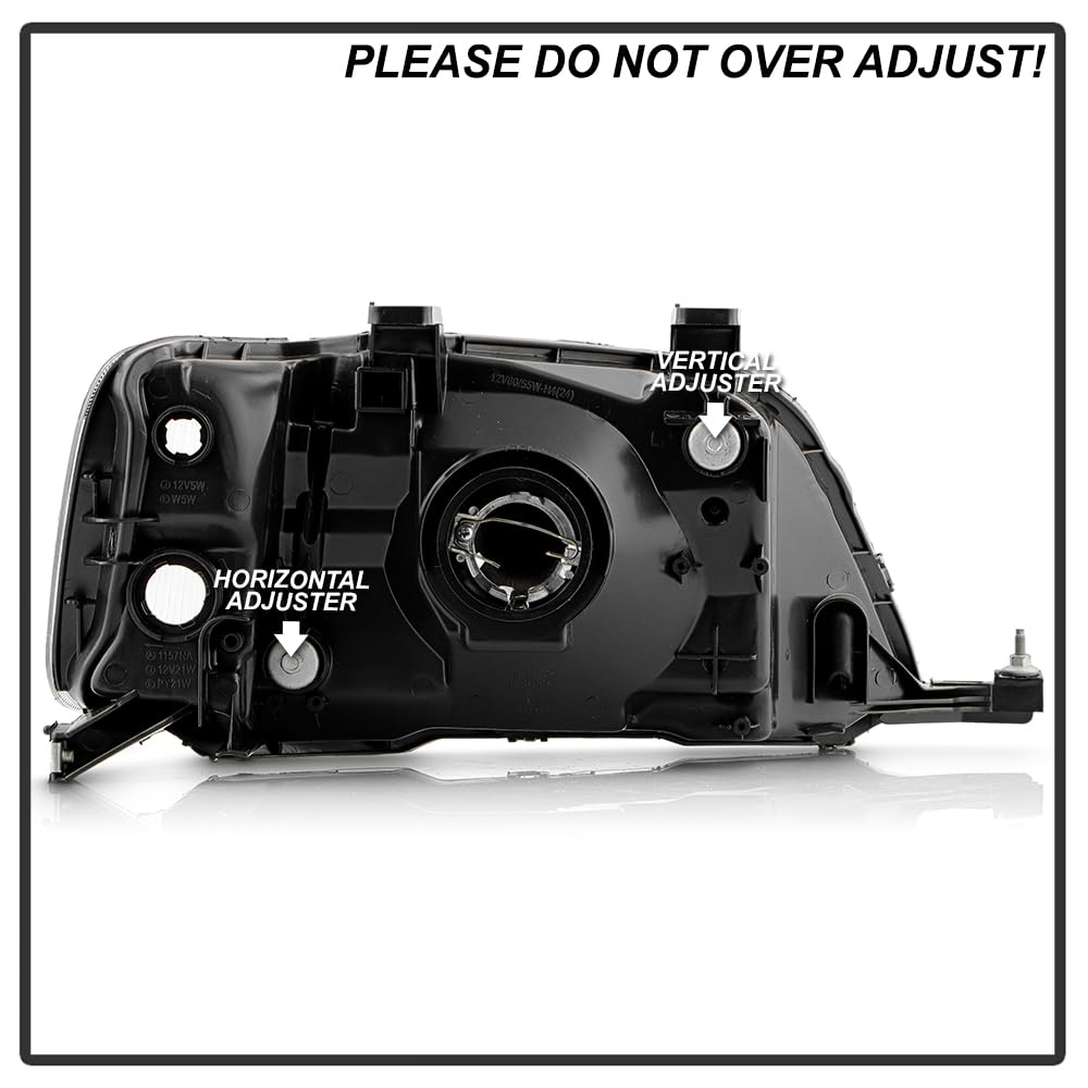 Black Headlights Headlamps Pair Replacement Left+Right H31276