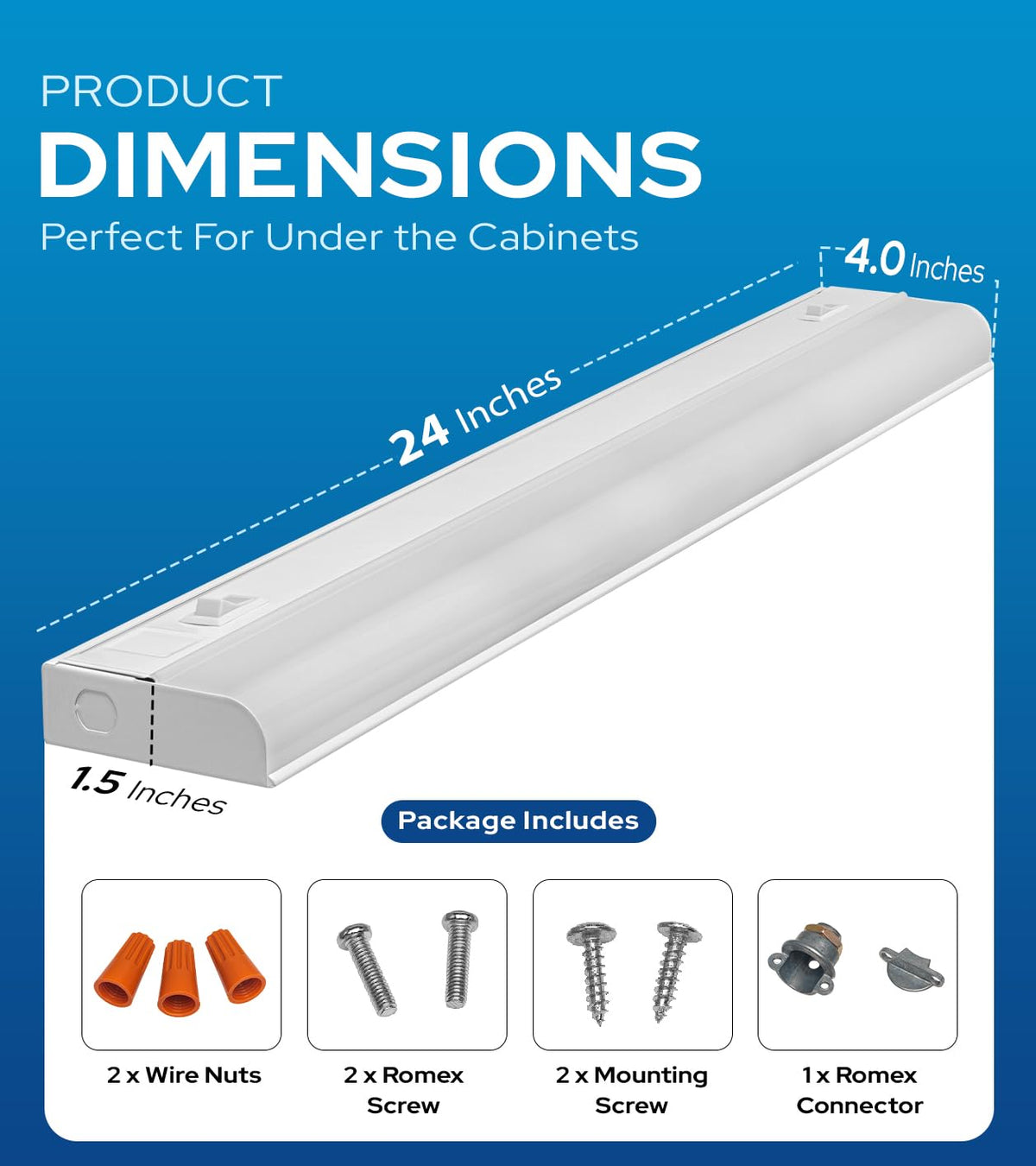 24" Hardwired Under Cabinet Lighting F68473
