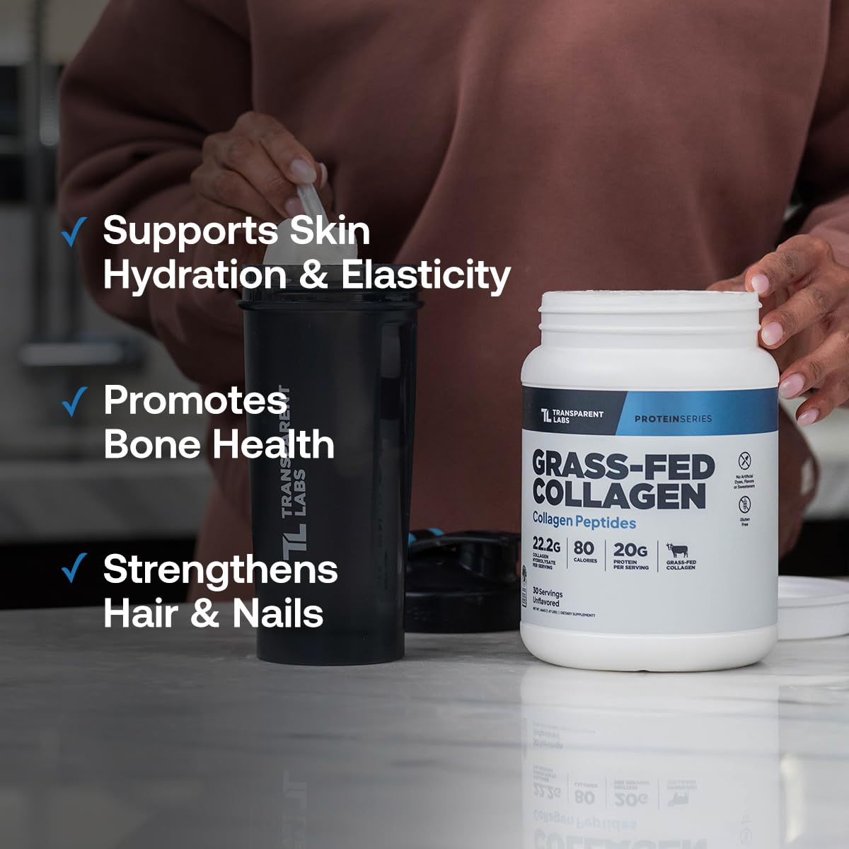 Grass-Fed Collagen Peptides, 30 Servings, Unflavored U1430
