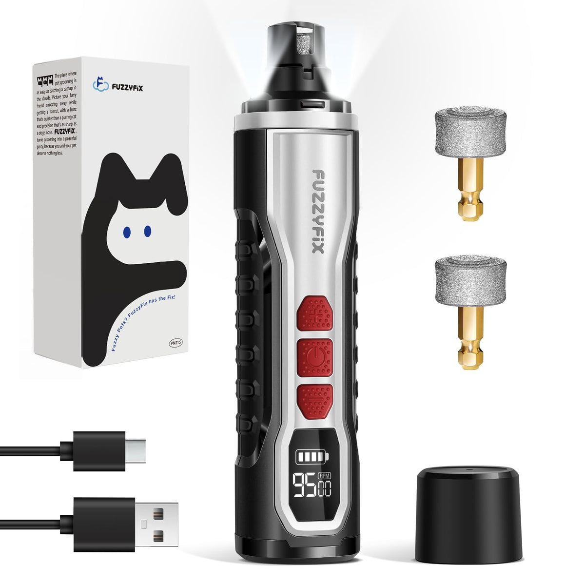 Electric Dog Nail Grinder with LED Light H142