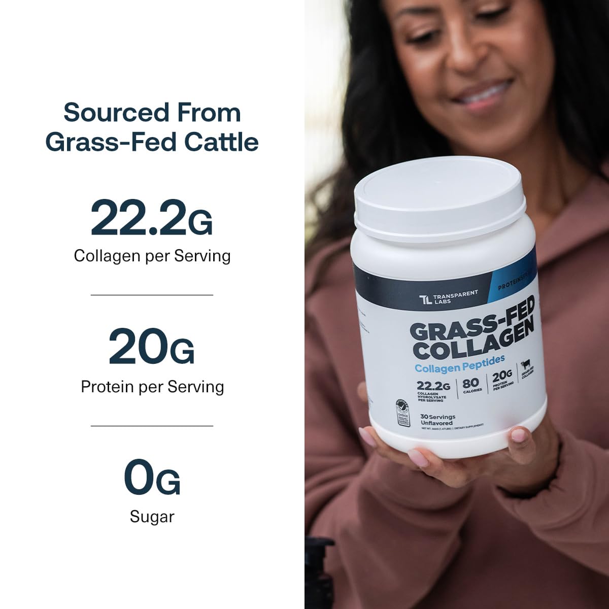 Grass-Fed Collagen Peptides, 30 Servings, Unflavored U1430