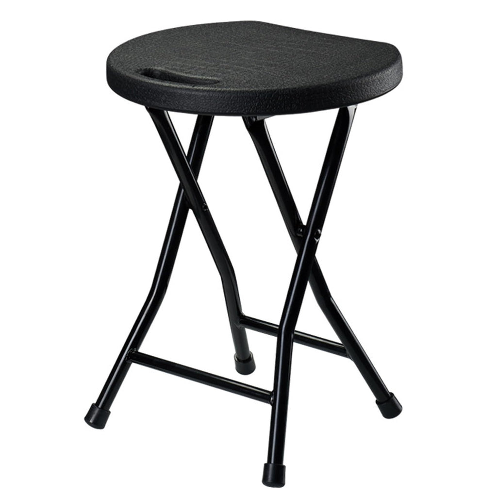 18 inch Portable Folding Plastic Stool with Steel Frame A2388
