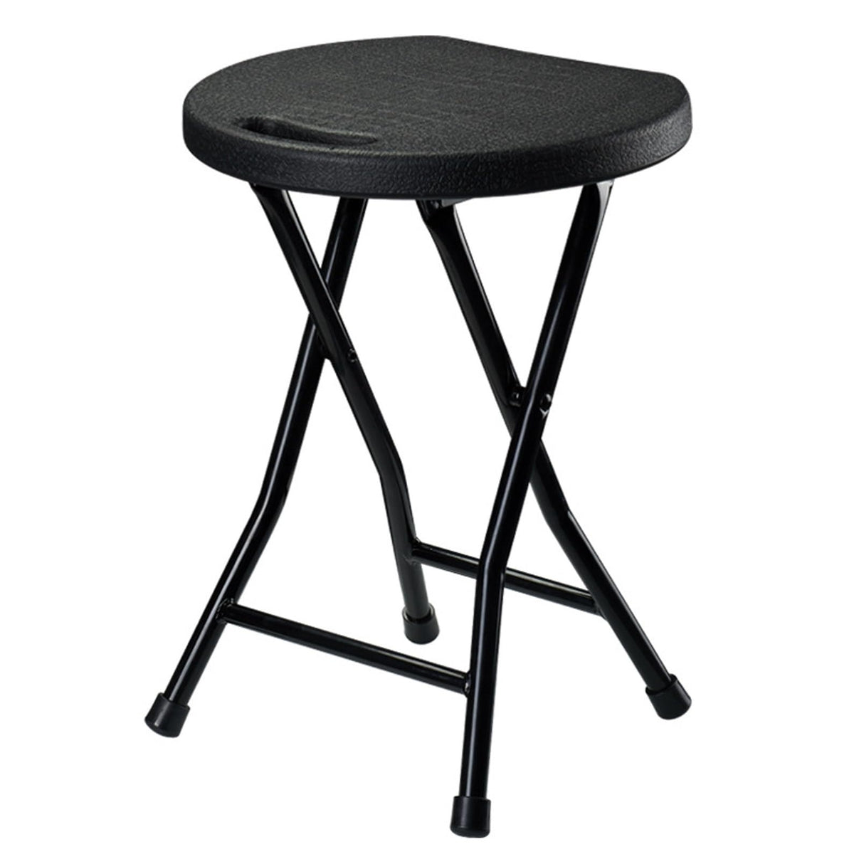 18 inch Portable Folding Plastic Stool with Steel Frame A2388