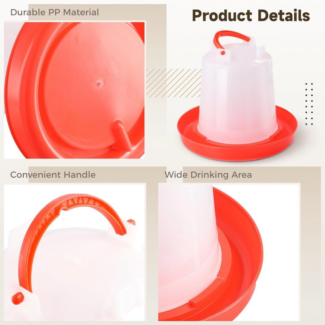 4-Pack 1L Poultry Waterer with Handle G16639