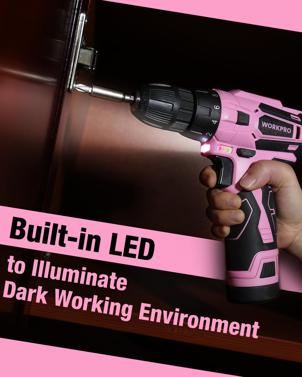 Pink Cordless Drill Driver Set N8872