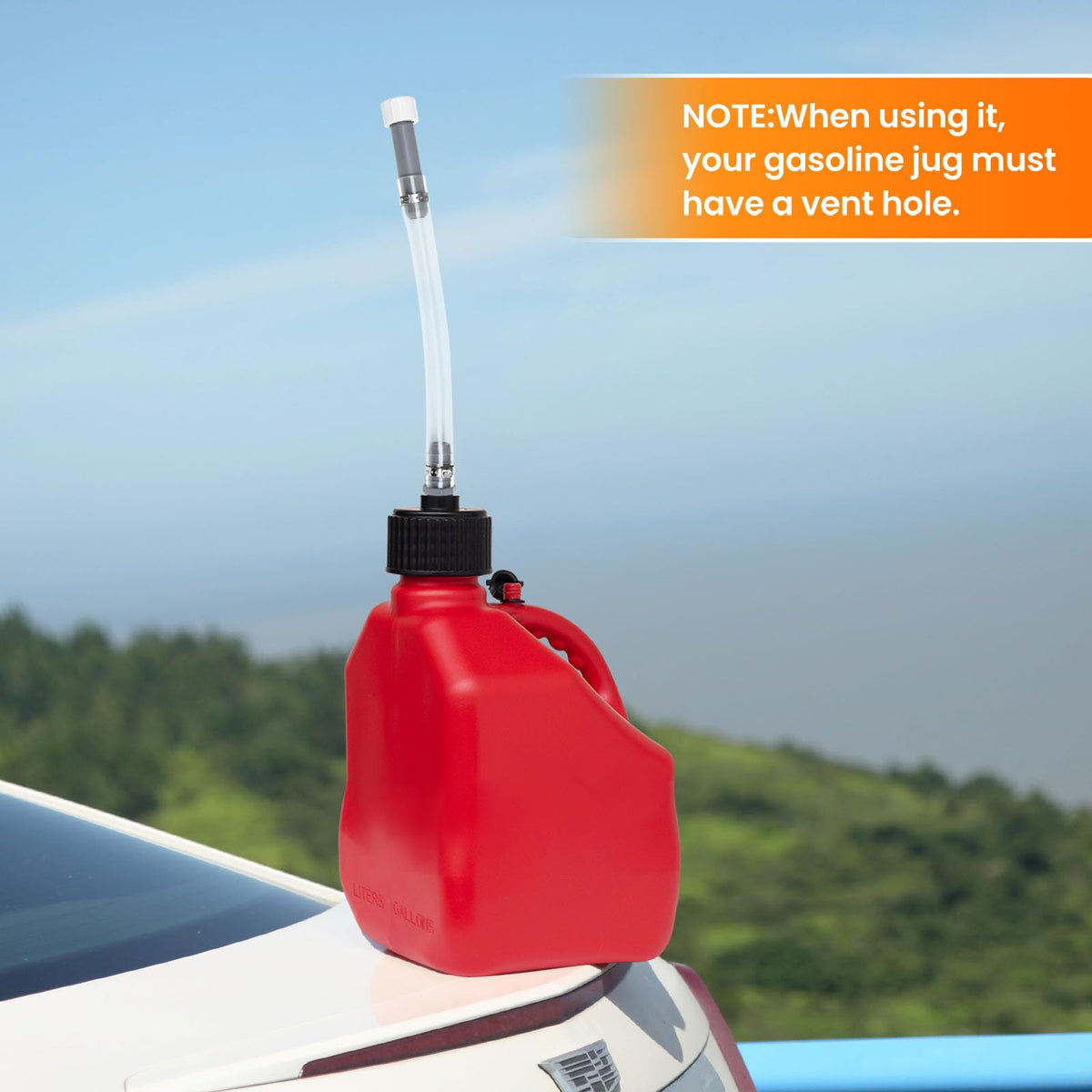 2-Pack Clear Fuel Jug Hose with Built-in Filter Z20815