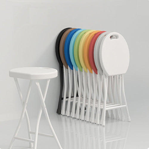 18 inch Portable Folding Plastic Stool with Steel Frame A2388