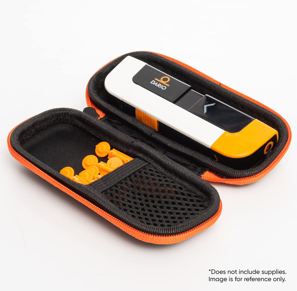 Black Diabetes Travel Case and 100 Sterile Lancets I621332