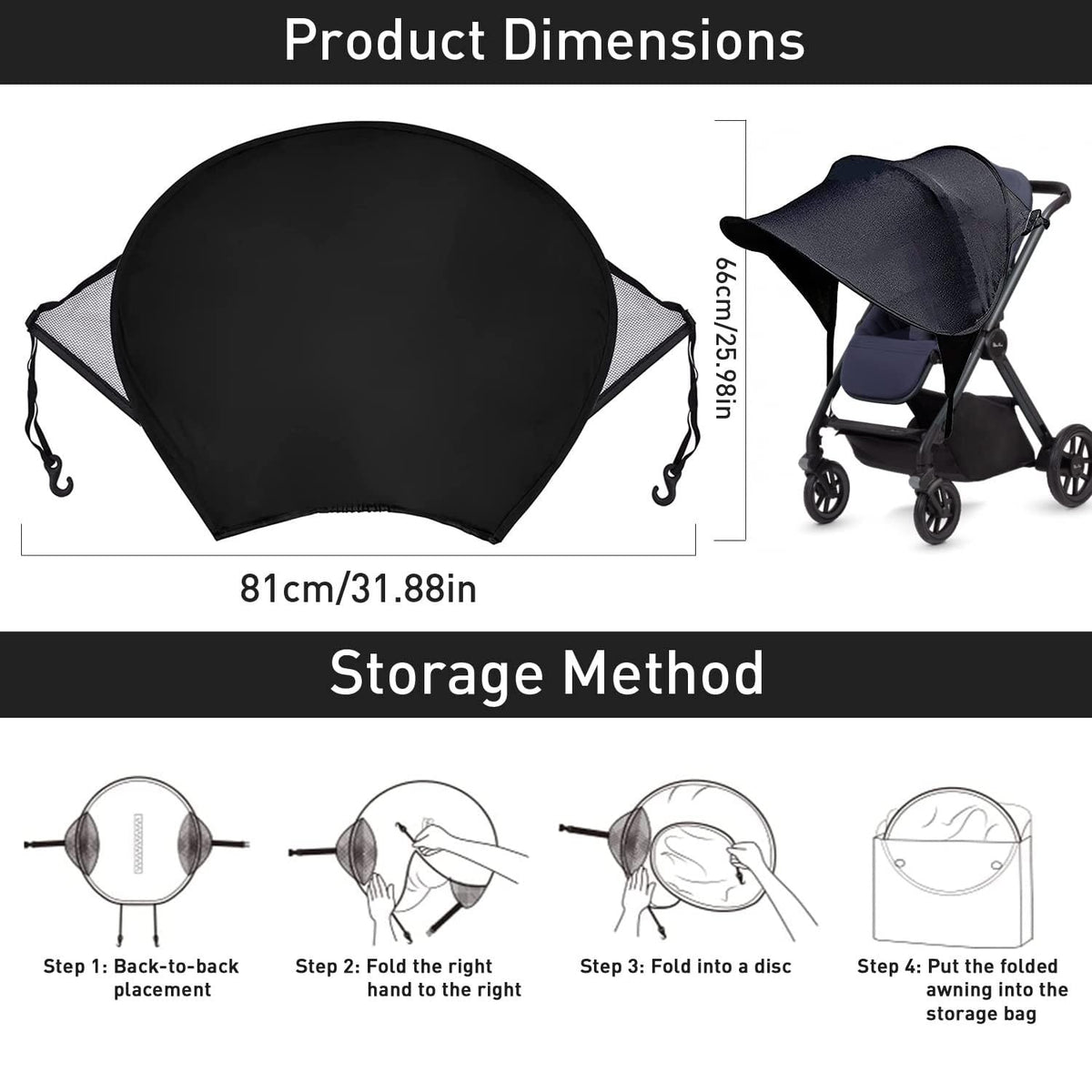 Baby Stroller Sun Shade V8366
