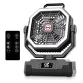 Black 10-Inch 40000mAh Portable Camping Fan J64396