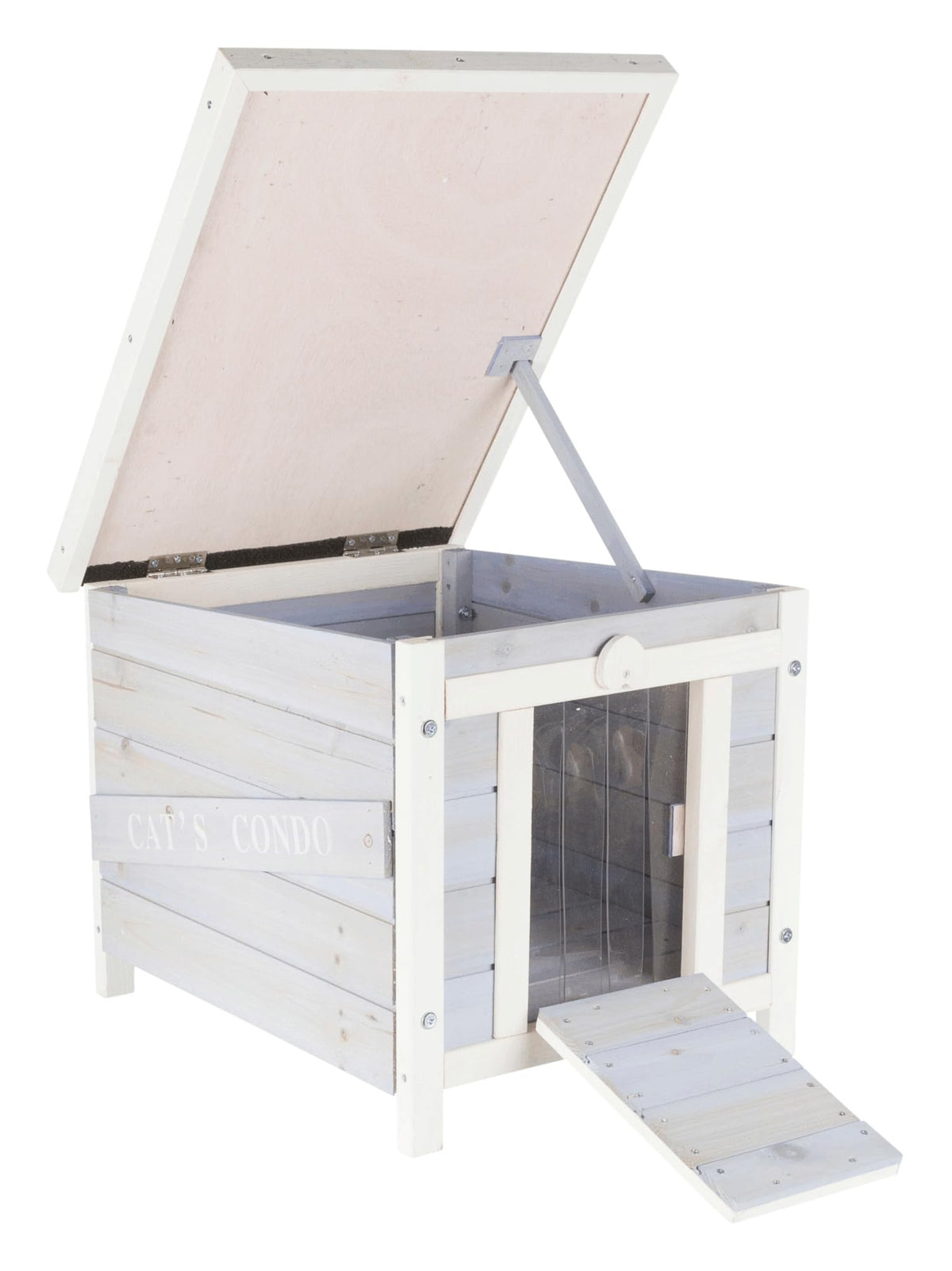 Small Outdoor Cat House with Raised Floor B161