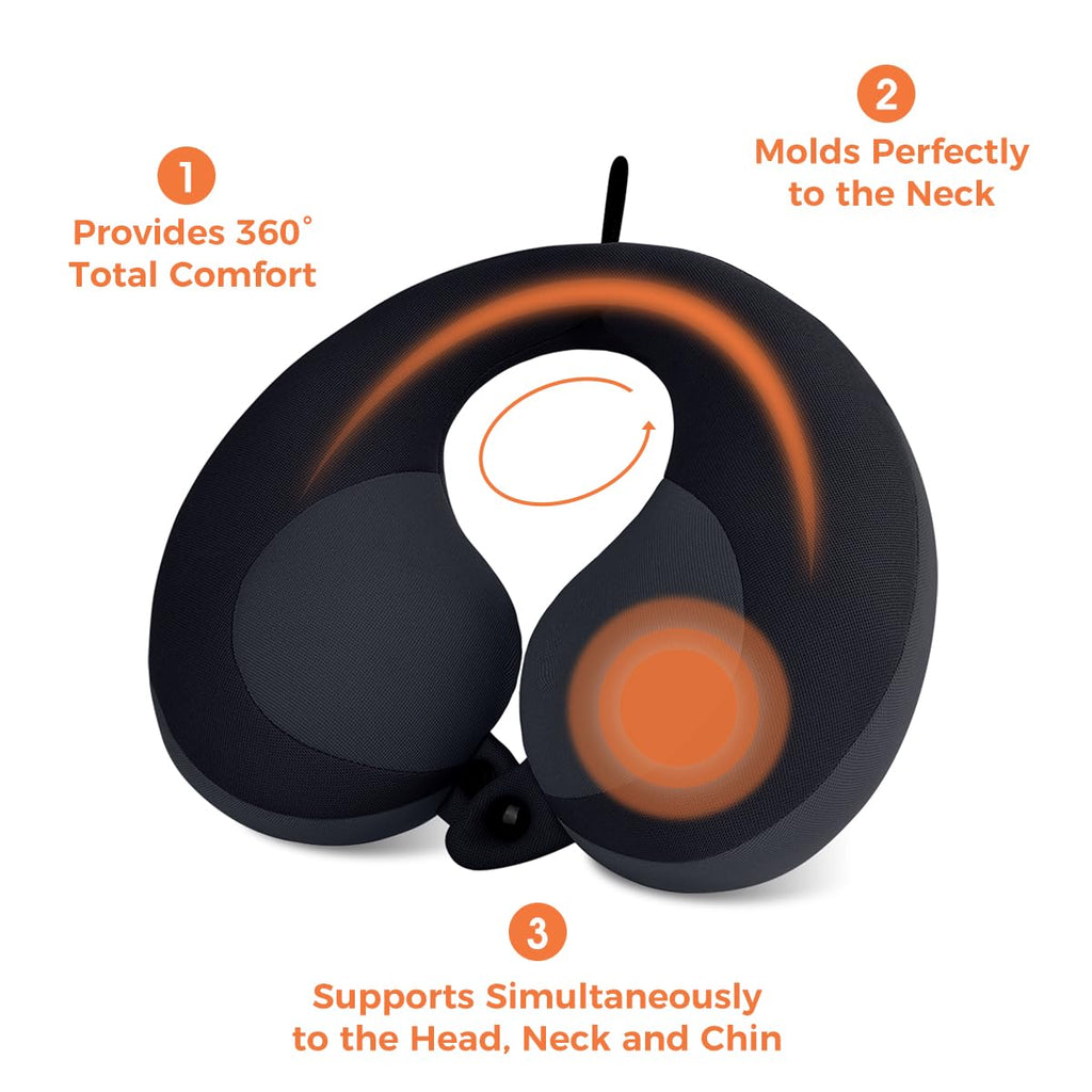 Kids Travel Neck Pillow Black Z812121