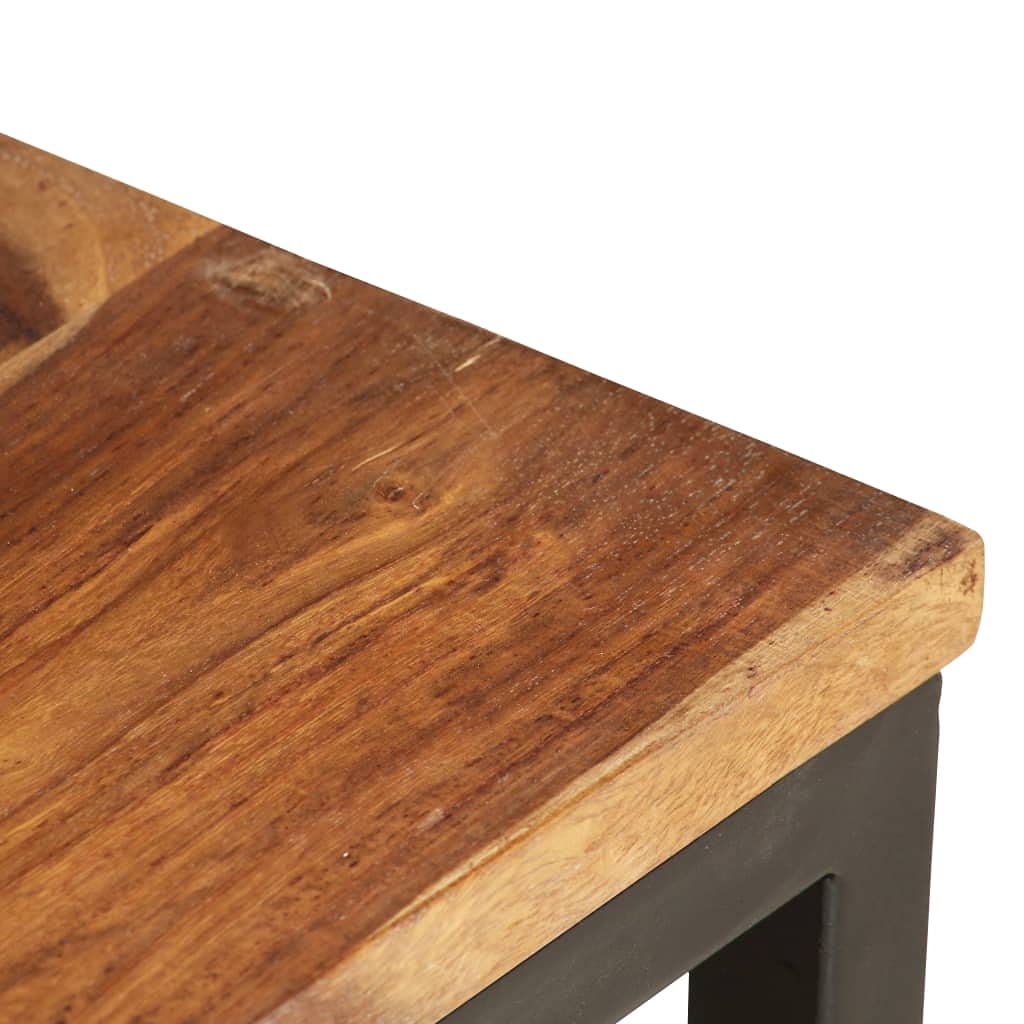 Brown Set of 2 Solid Sheesham Wood Nesting Coffee Tables S732