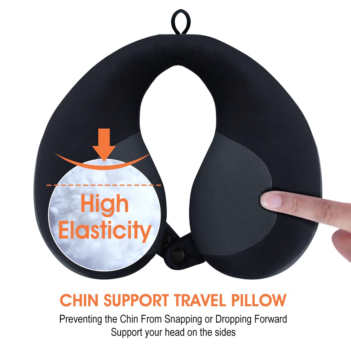 Kids Travel Neck Pillow Black Z812121