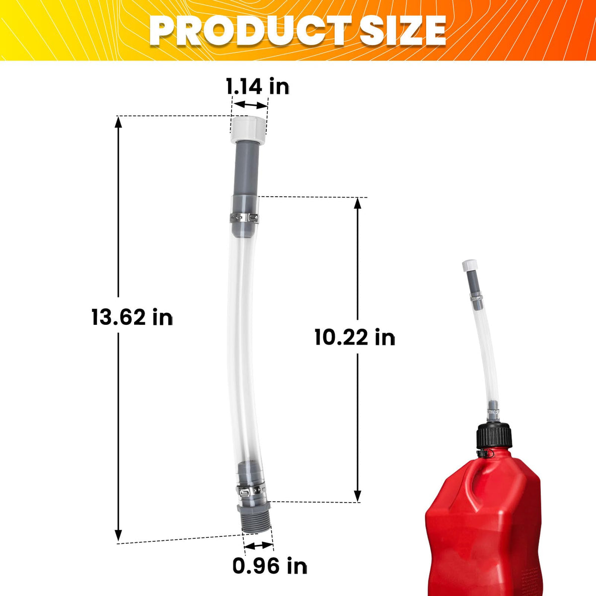 2-Pack Clear Fuel Jug Hose with Built-in Filter Z20815