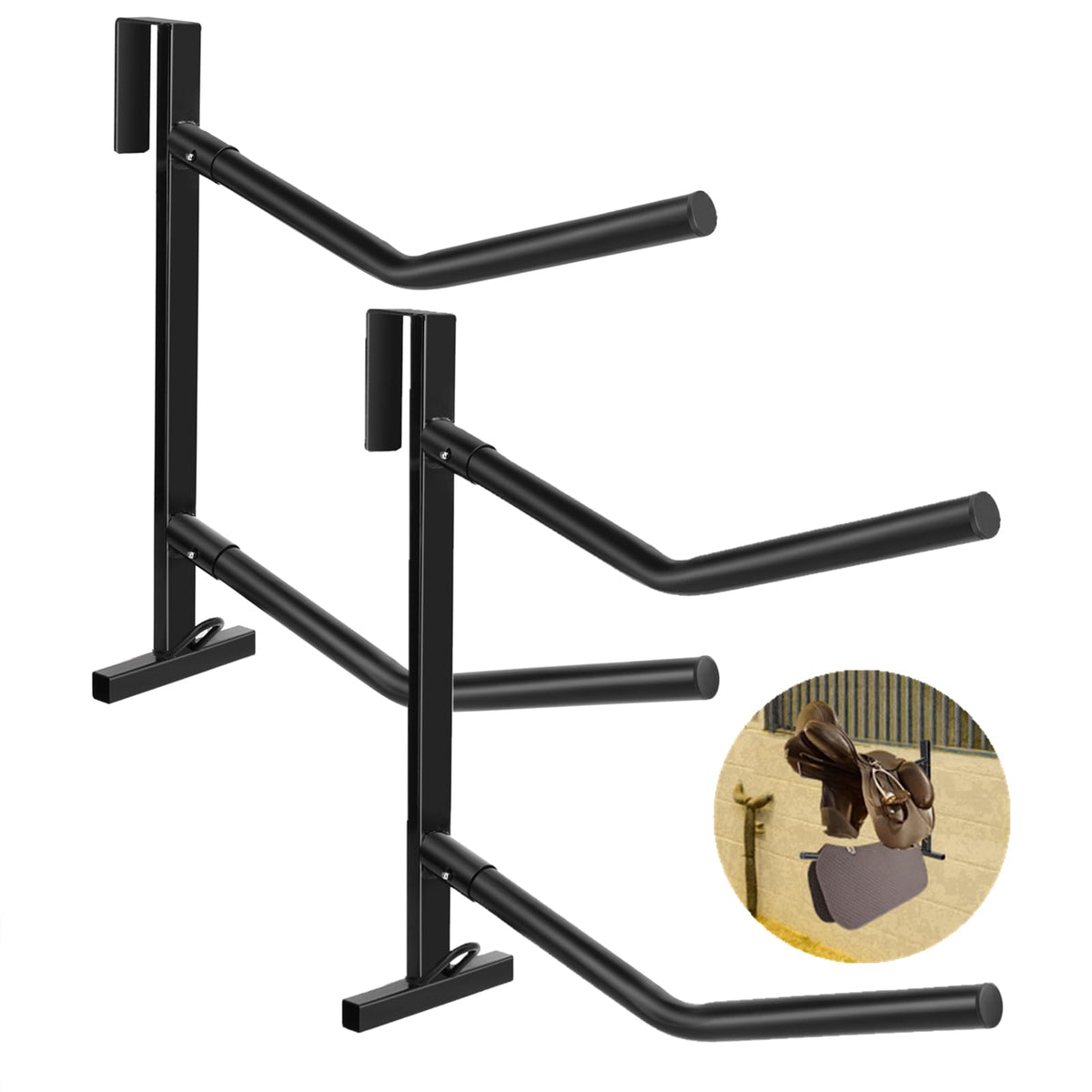 2 Pack Heavy Duty Portable Saddle Rack P446