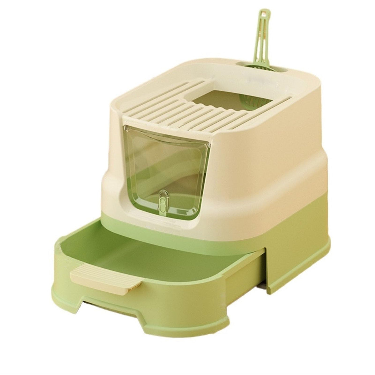 Large Top Entry Cat Litter Box with Lid and Scoop R5855
