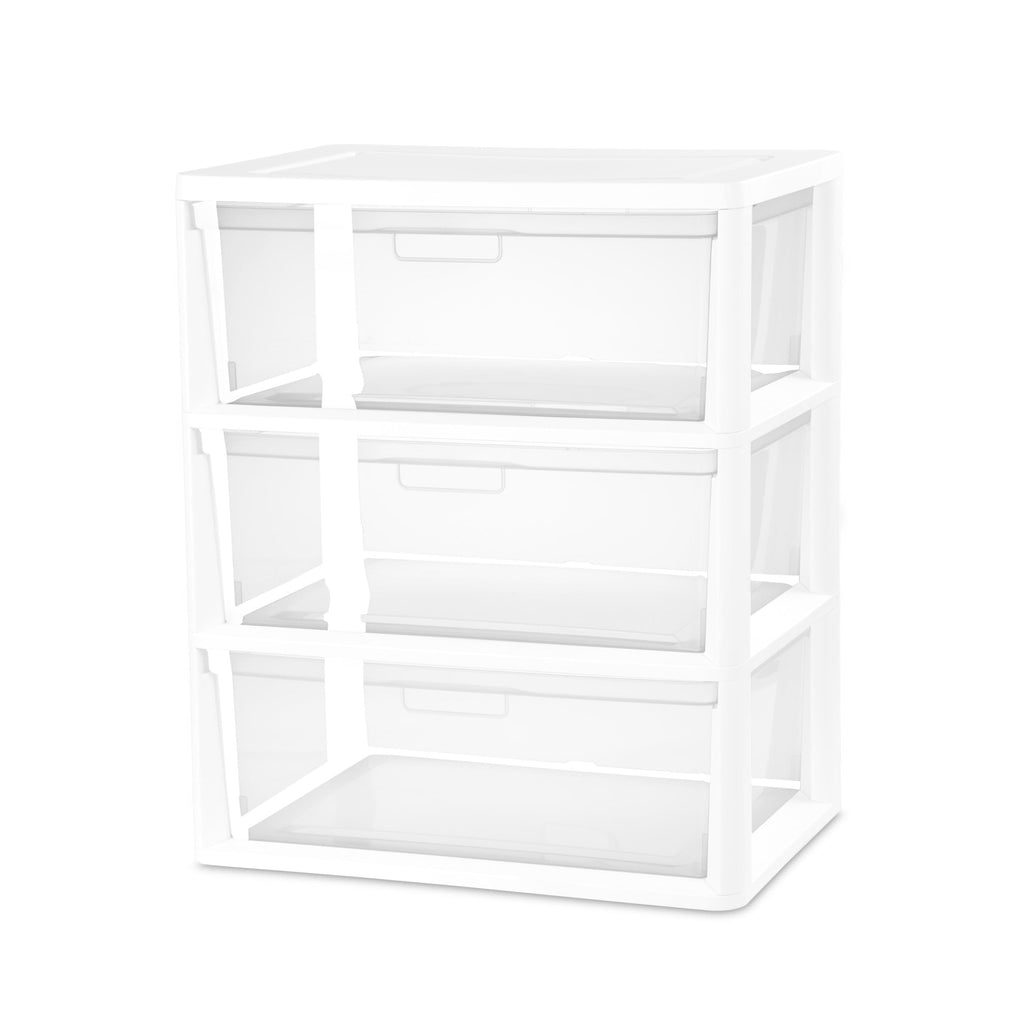 White 3-Drawer Plastic Rolling Storage Cart A946