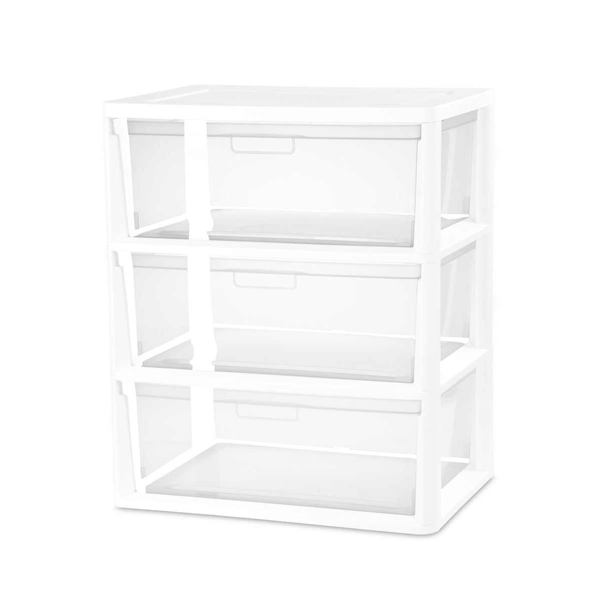 White 3-Drawer Plastic Rolling Storage Cart A946