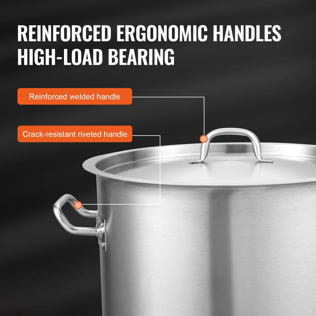18/8 Stainless Steel 42QT Stockpot T1168