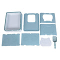 Enclosed Cat Litter Box Top Entry Foldable with Lid Blue W7564