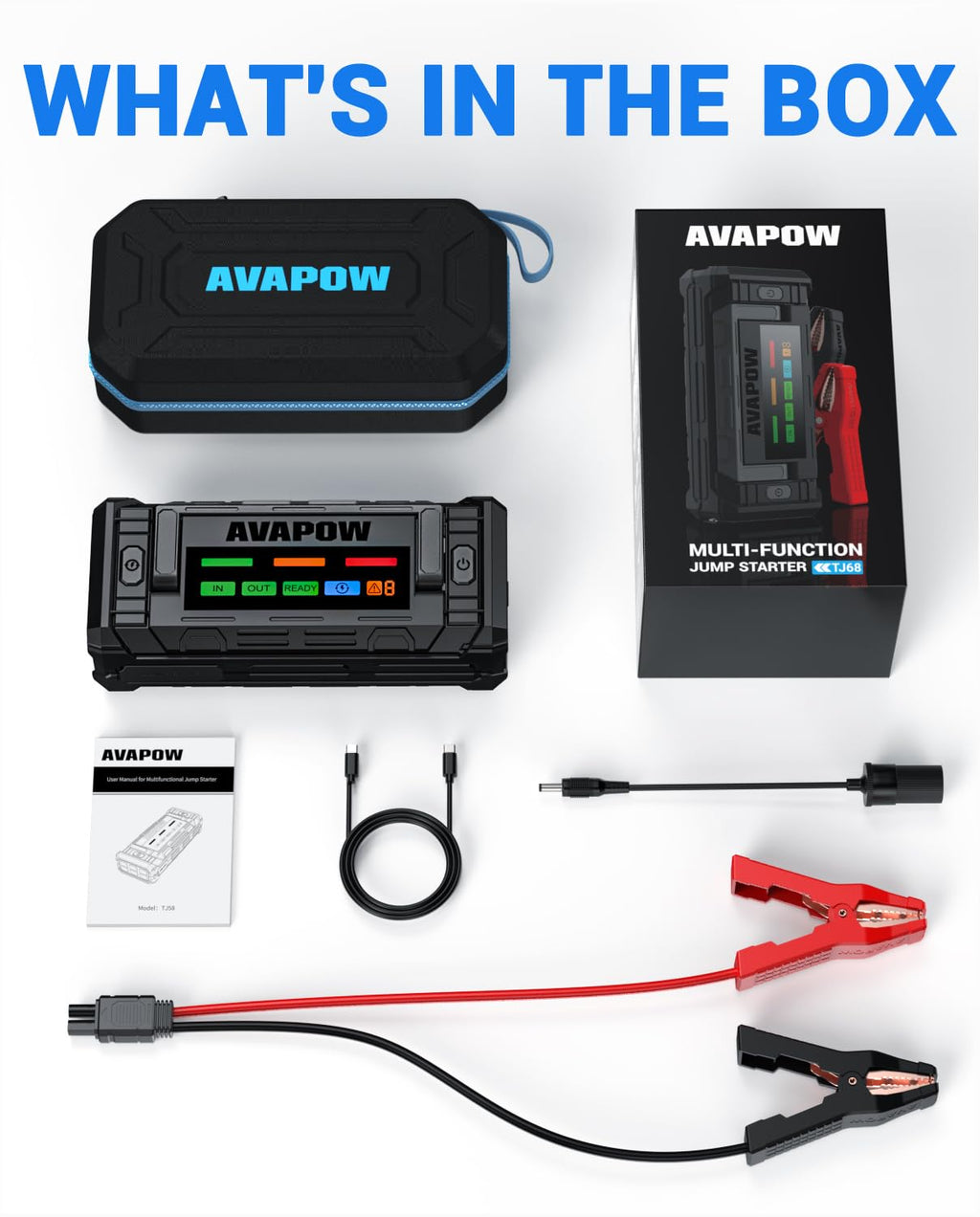 10000A Portable Battery Jumper Starter with 4" HD Display X67298