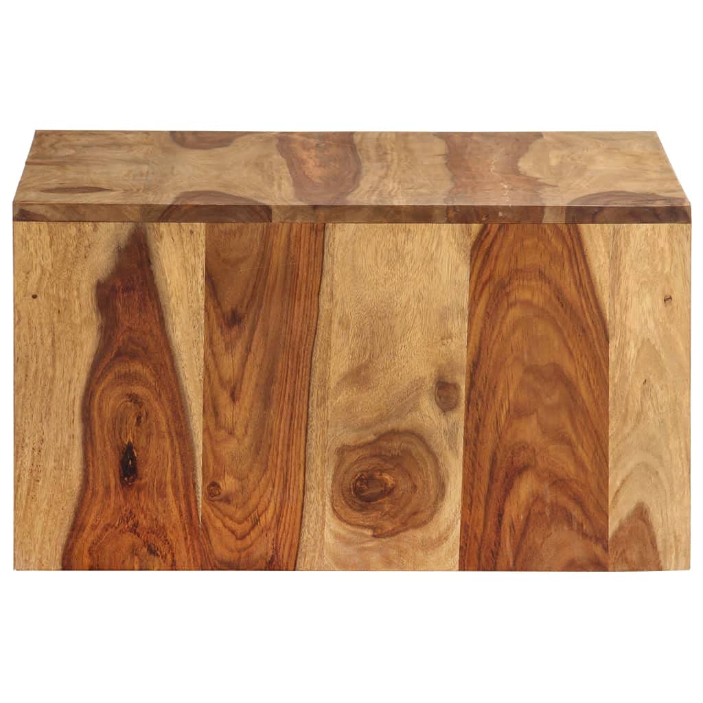 Brown Set of 2 Solid Sheesham Wood Nesting Coffee Tables S732