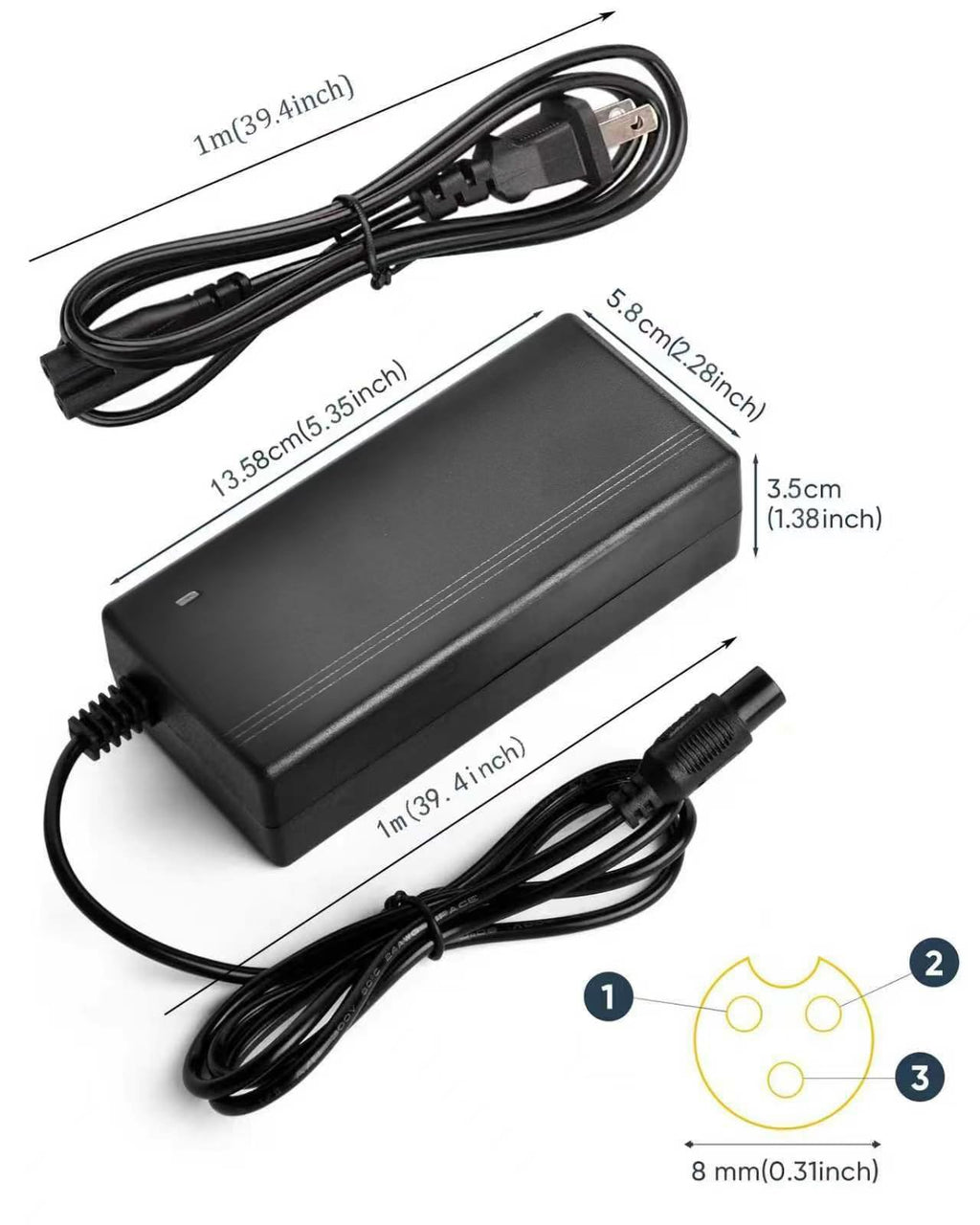 42V 2A Electric Scooter Charger R8149