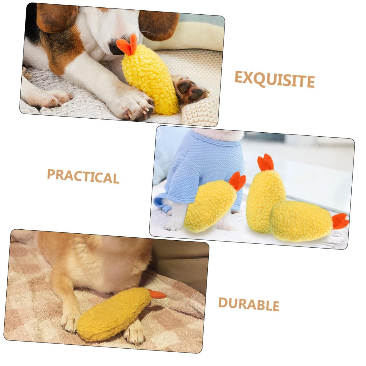 2 Pack Plush Squeaky Dog Toy K5287