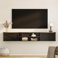 70" Black Floating TV Stand C193