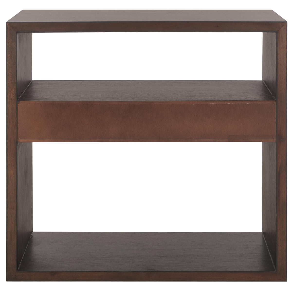 Dark Oak 2-Shelf 1-Drawer Console Table X559537