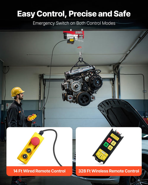 1320 lbs 120V Electric Hoist with Wireless Remote U453211