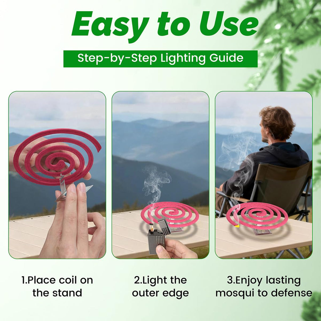Mosquito Repellent Coils 28 Pack DEET Free 6 Hours W7237