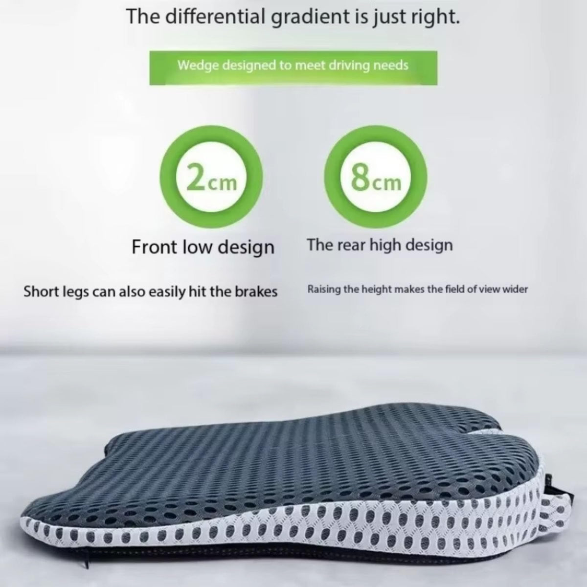 Memory Foam Grey Car Seat Booster Cushion X380625