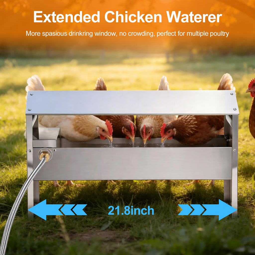 22'' Stainless Steel Automatic Chicken Waterer F492