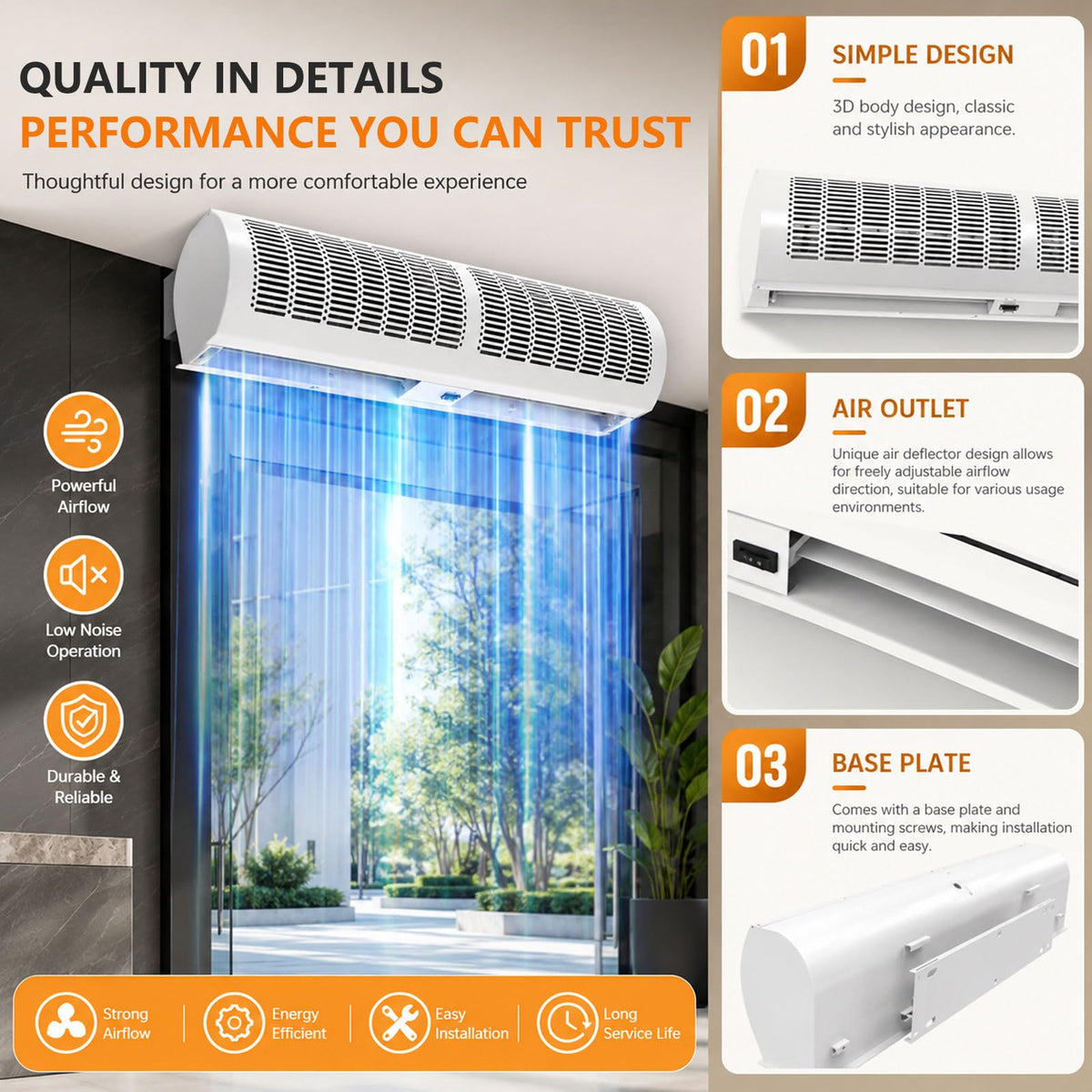 2-Speed Air Curtain Machine with Remote Control N388442