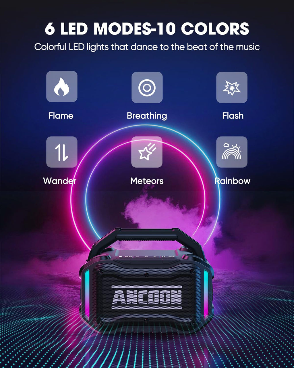 80W Bluetooth Wireless Speaker with Bass U189884
