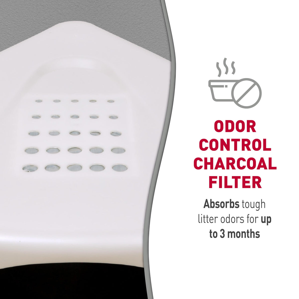 Hooded Corner Cat Litter Box with Charcoal Filter S570